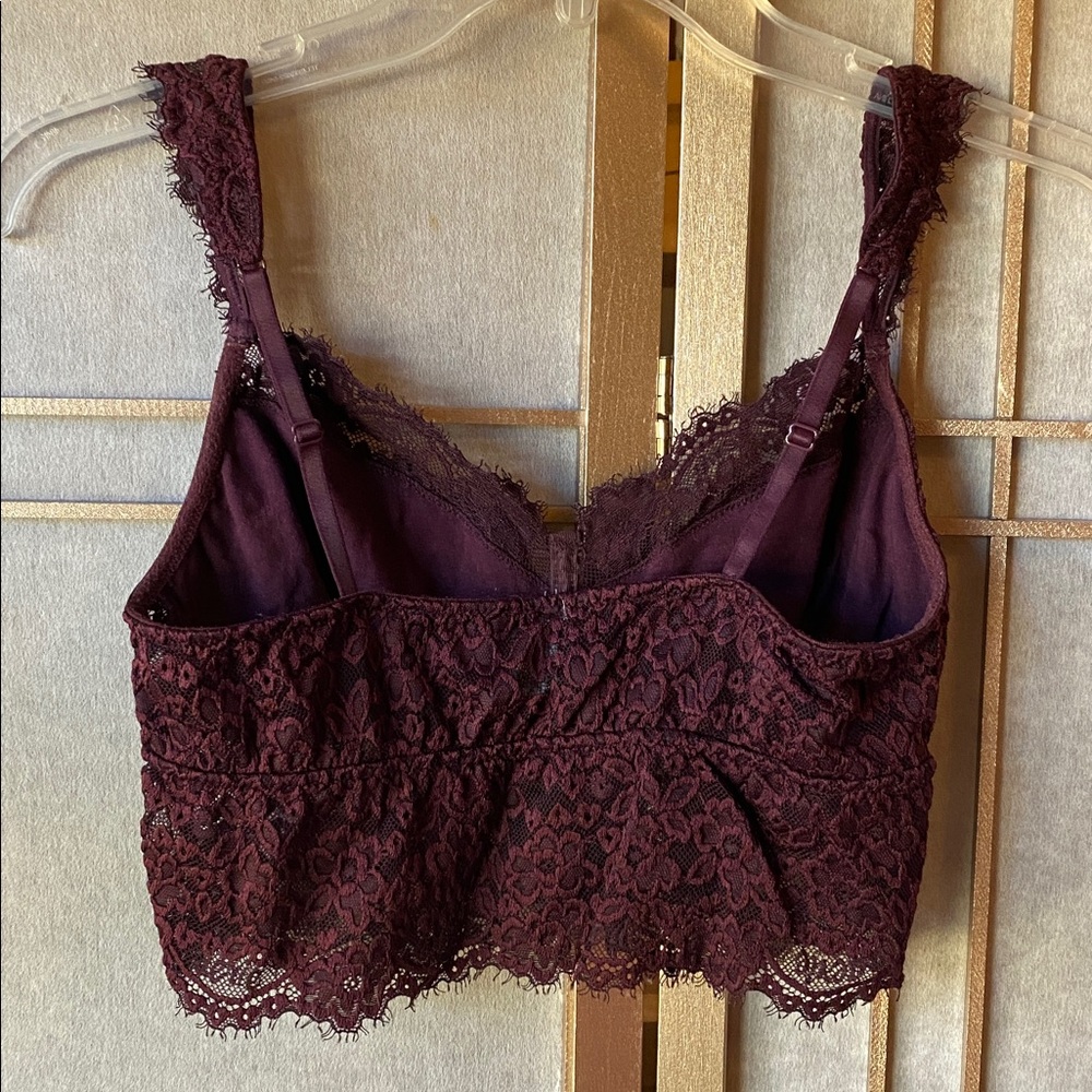 Aerie dark purple, lace bralette, medium - Picture 3 of 4